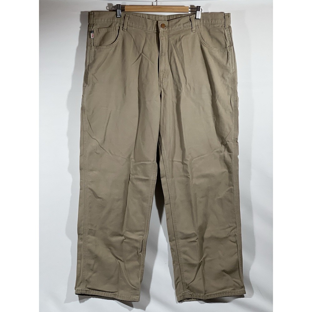 Carhartt Cargo Pants Mens 42x30 Tan FRB 159 Carpenter - Picture 8 of 16